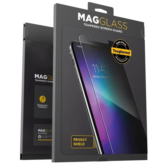 Magglass Apple iPhone 11 Pro Privacy Screen Protector - Anti Spy Fingerprint Resistant Tempered Glass Display Guard (Case Compatible)