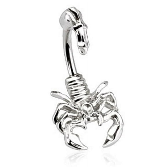 Scorpion Steel Belly Button Ring Bar Naval Navel 14g 3/8