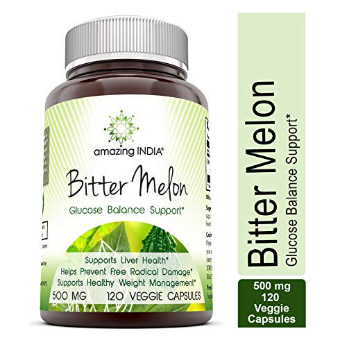 Amazing India Bitter Melon 500 mg 120 Vegetarian Capsules (NonGMO