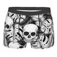 thumbnail image 5 of Uemuo Skull and palm leaves Pattern Men's Boxer Briefs,Trunk Anti-Chafing,Comfortable, Durable, and Stylish Underwear-Small, 5 of 9