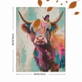 thumbnail image 3 of Abstract Cowboy Silhouette Textured Canvas Print， Suitable for Living Room Decor， Bedroom Wall Art， Office Space Decoration， Entryway Accent， and Bar Wall Hanging, 3 of 8