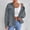 Gray, variant on Women's Corduroy Button Down Jacket Lantern Long Sleeve Coat Fall Winter Casual Outerwear with Pockets Wine L