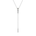 thumbnail image 1 of Angara Natural Diamond Necklace - Three Stone Graduated Bezel-Set Diamond Lariat Necklace in Platinum for Women, 1 of 9