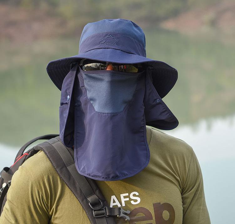 sun protection Sun hat Unisex,Navy blue 