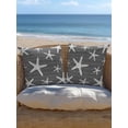 thumbnail image 5 of Outdoor Pillows Waterproof, Black Starfish Coastal Throw Pillows with Inserts Included, Summer Beach Nautical Sea Ocean Indoor Outdoor Decorative Lumbar Pillow for Bed/Couch/Patio 16"x16", 2Pcs, 5 of 8