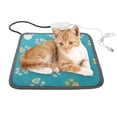 thumbnail image 2 of Cat Pet Heating Pad 45x45cm Green Soft Heated Mat with Overheating for Dog Cat 110V, 2 of 8