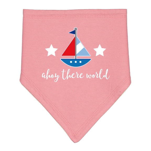 Inktastic Nautical Baby Boy Ahoy Sailboat Baby Bandana Bib