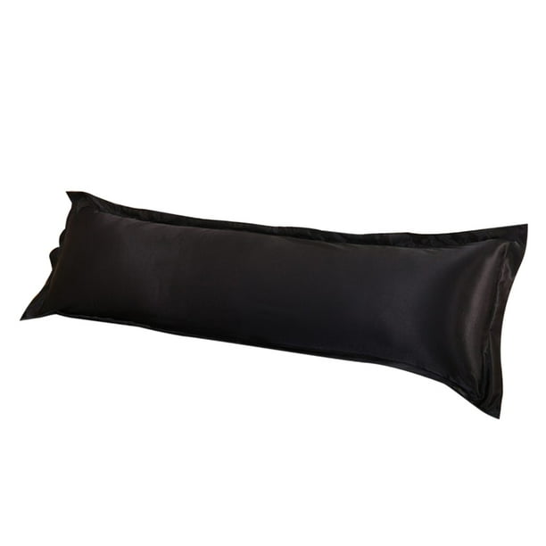 injoyjo Elegante funda de almohada de tamaño doble, almohada corporal, funda de almohada, Negro 48x120cm