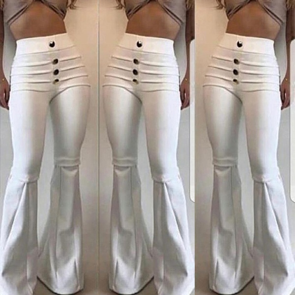 elastic flare pants