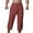 Wine, variant on ameIAEA Mens Cotton Linen Capri Pants Elastic Waisted Drawstring Yoga Beach Pants with Pockets