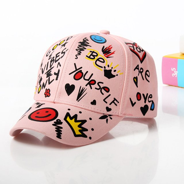 Gorra de béisbol con estampado de grafiti para niño y niña, gorro snapback de algodón, hip hop, Popular, a la moda, gran oferta Fivean unisex