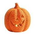 thumbnail image 2 of Yashow Elite Faux Woven Pumpkin Resin Ornament, Lighted Look Halloween Pumpkin Decor, No Battery Needed Fall Tabletop Decoration for Mantel Shelf Entryway, 2 of 14