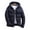 Navy Blue, variant on Capreze Men Winter Coat Full Zip Long Sleeve Outerwear Solid Color Long Sleeve Winter Down Puffer Jacket Navy Blue 2XL