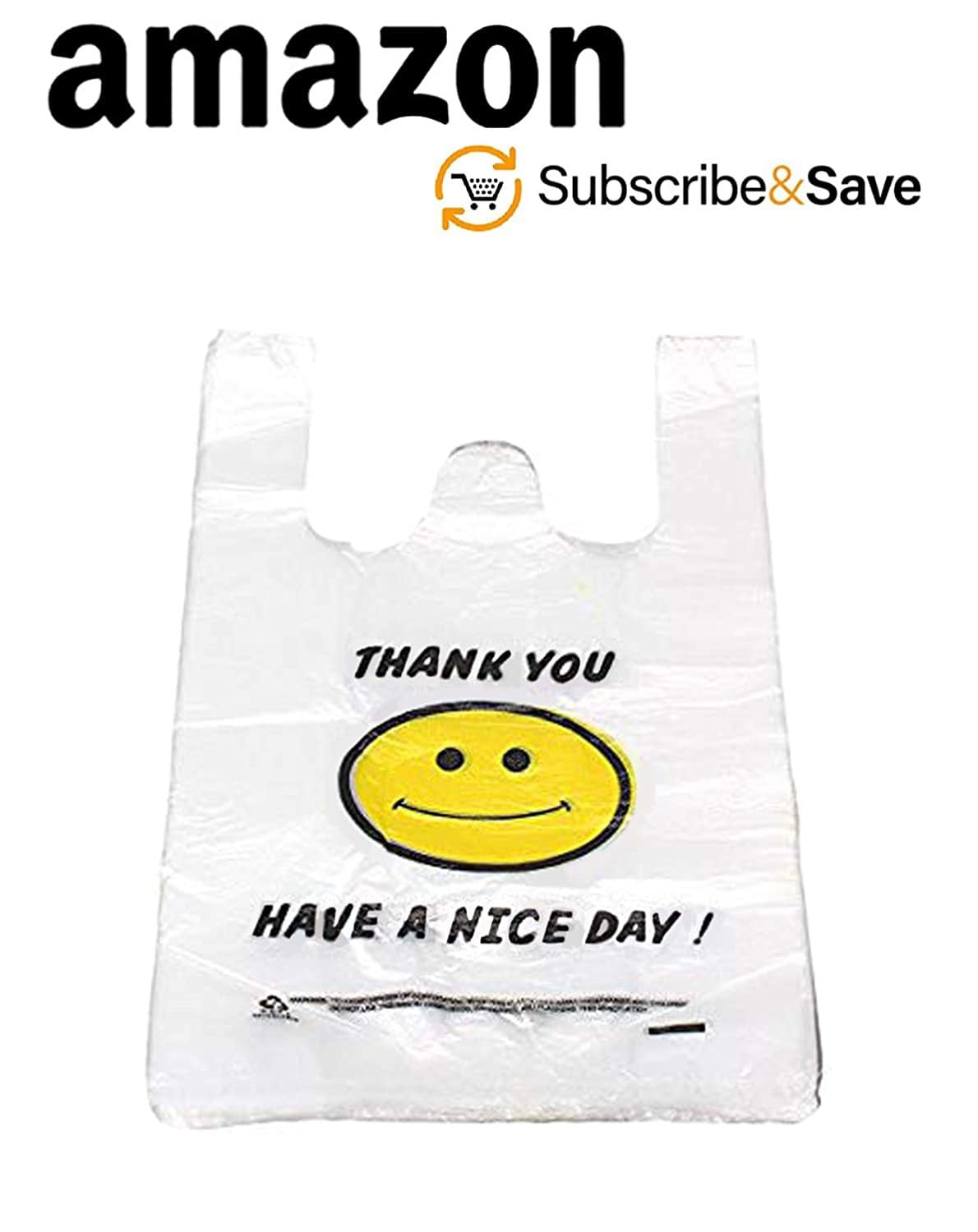 AMZ Supply Thank You Plastic Bags 11.5x6.5x22 T-Shirt Bags Thickness 0.65 Mil Shopping Bags Pack of 800