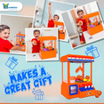 thumbnail image 2 of Bundaloo Slam Dunk Claw Machine - Miniature Candy Grabber for Kids with 3 Small Basketballs, 30 Reusable Tokens - Electronic Prize Dispenser Toy with Arcade Music - Party Game for Children, 2 of 9
