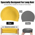 thumbnail image 3 of La forma de burbuja del gorro de natación de silicona reduce el arrastre de Warer, los gorros reutilizables para hombres y mujeres mantienen intactos los peinados MFZFUKR CPB-DE-SSW248-5, 3 of 5