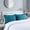 Teal, variant on MarCielo 2 Pack Pillow Shams Throw Pillow Covers Euro Sham Embroidery White/Black King