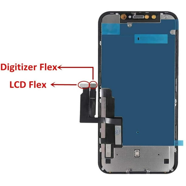 Kit de réparation complet d'écran de remplacement d'écran Premium pour iPhone  XR (6,1 pouces) - Vitre d'écran numériseur avec dos 