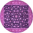 thumbnail image 1 of Ahgly Company Indoor Round Persian Purple Traditional Area Rugs, 4' Round, 1 of 4