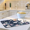 thumbnail image 6 of FREEAMG Trendy Floral Kitchen Dish Drying Mat, 16'' x 18'' Super Absorbent Dish Drying Mat for Kitchen, Sink, Dining Table, 6 of 7