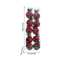 CuiLiyq 10 PCS Buffalo Plaid Fabric Ball, Christmas Fabric Wrapped Christmas Balls, Rustic Ball Ornaments with Bow, for Christmas Tree Party Decoration Supplies