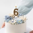 thumbnail image 6 of DefiDgd Birthday Colorful Candle for Cake,Golden 0-9 Pearl Style Number Candle for Birthday Party Anniversary Cake Decorations(Number 6), 6 of 6