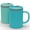 Aqua/Mint, variant on Copco Iconic 16oz Double Wall Insulated Desk Mug with Lid and Handle, Set of 2, BPA-Free Reusable Plastic, Spill-Proof, Microwave & Dishwasher Safe, Wide Mouth, Cup Holder Friendly (Aqua/Mint)