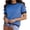 Blue, variant on Sweater for Women Short Sleeve Light-Weight Crew Neck 2026 Summer Tops Dressy Casual Clothes White L