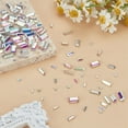 thumbnail image 5 of 1set 180 pcs 6 Sizes Pointed Back Rhinestone Glass Rhinestones Gems Clear AB color Multi Faceted Teardrop Rhinestones Silver Back Rhinestone Mini Teardrop Glass Rhinestones for, 5 of 6