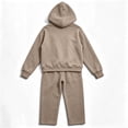 thumbnail image 5 of Bloomae Girls Hoodie Sweatsuit 2 Piece Full Zip Up Long Sleeve Hooded Sweatshirts and Elastic High Waist Wide Leg Jogger Sweatpants Trendy Cozy Athletic Tracksuit Sets, 5 of 8