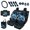Blue Sea Turtle Theme, variant on FUIALDOLG 15 Pack Car Seat Cover Full Set, Includes Steering Wheel Cover, Seat Belt Pads, Car Coasters, Car Trash Can, Center Console Cover, Keychains for Car Interior
