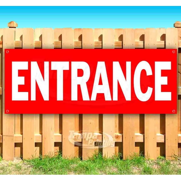 Entrance 13 oz Vinyl Banner With Metal Grommets