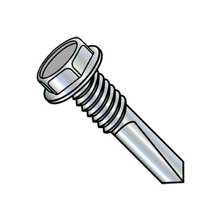 

1/4-20X1 Unslotted Hex washer Self Drilling Screw #5 Point Full Thread Zinc (Pack Qty 1 000) BC-1416KWMS5