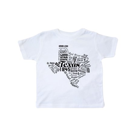 

Inktastic Texas Word Salad- state outline Gift Toddler Boy or Toddler Girl T-Shirt