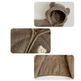 thumbnail image 5 of Toddler Jacket Fall Baby Girls Boys Cartoon Bear Ears Hooded Zipper Warm Kids Coat & Outerwear Coffee 12 Months-18 Months, 5 of 6