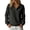 Black, variant on Women's Quarter Zip Pullover Quilted Long Sleeve Sweatshirt with Stand Collar Ribbed Cuffs and Hem Women's Half Zip Pullover Relaxed Sweater Top Casual Sweatshirt Beige 3XL