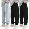 thumbnail image 3 of Akiihool Teen Boy Pants Trendy Boys' Pull-On Functional Pockets Elastic Waistband and Drawstring Closure (Light Gray,8-10 Years), 3 of 4