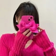 thumbnail image 2 of Fluorescence Matte Silicone Phone Case For iphone 15 14 12 13 Pro Max 11 X XR 7 Plus SE Cute 3D Bow Soft camera protective Cover FJH, 2 of 7