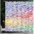 thumbnail image 3 of Ambesonne Geometric Shower Curtain, Abstract Zebra Skin, 69"Wx75"L, Purple Red Yellow, 3 of 4
