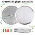 thumbnail image 3 of Luz de Techo LED hykolity 33 cm Níquel Cepillado Paquete de 2, 3 of 8