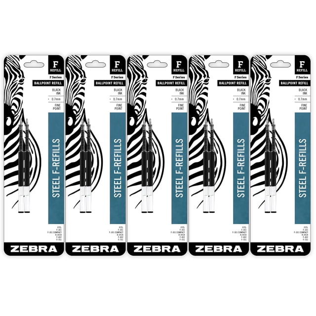 Recambio para bolígrafo Zebra F-Series, acero inoxidable, 0,7 mm