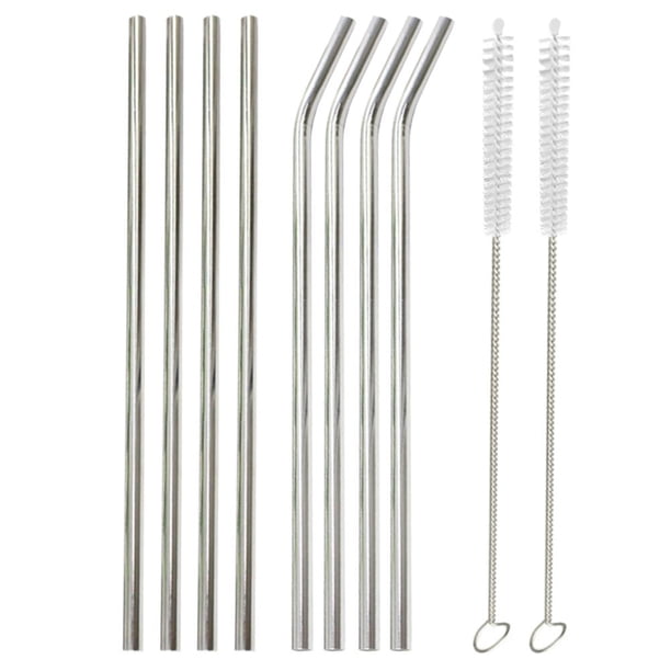 Pajas De Beber De Metal Juego de 8 pajitas para beber, accesorio de fiesta de bar ecológico para vasos de batidos Ehuebsd Libre de BPA