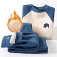 thumbnail image 3 of Pajamas for Boys Cartoon Print Long Sleeve Crew Neck Top And Cuffed Trousers 2 Piece Loungewear Pjs for Boys Size 3-4 Years, 3 of 3