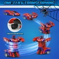 thumbnail image 6 of Wupuaait Transform Rc Cars, 2.4Ghz Remote Control Car 1:18 Scale Transforming Robot, One-Button Deformation 360Â°Rotation Car Toy Gifts for Boys 4-12, Red and Blue, 6 of 9