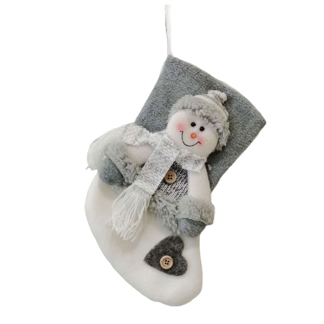 Navidad calcetín chimenea pared interior árbol de Navidad colgante pelusas fiesta atmósferas Festival Año Nuevo decoración bolsa Kits de decoración para fiestas Muñeco de nieve tipo 2 Bearachild HA069817-05B