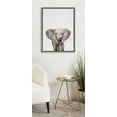 thumbnail image 5 of Kate and Laurel Sylvie Baby Elephant Color Framed Canvas Wall Art by Simon Te of Tai Prints, 18x24 Gray, Adorable Animal Art Wall Décor, 5 of 6