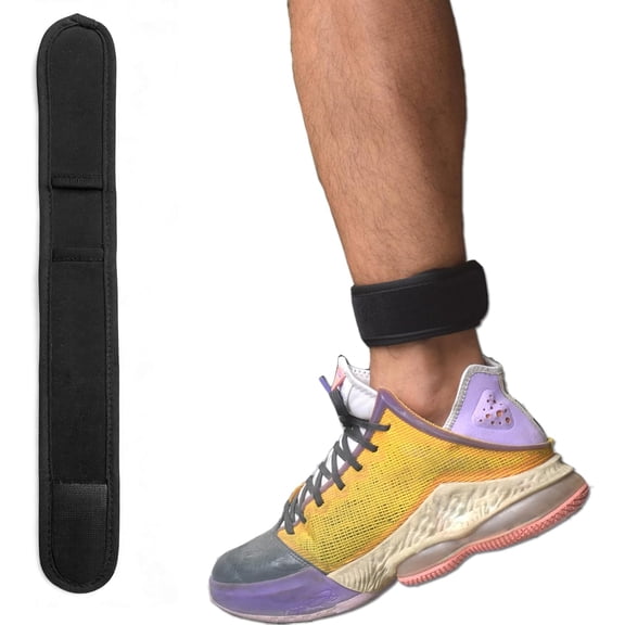 ERUCND-Adjustable Hook and Loop Ankle Band Compatible with Apple Watch Series 11/10/9/8/7/6/SE/5/4/3/2/1, Black