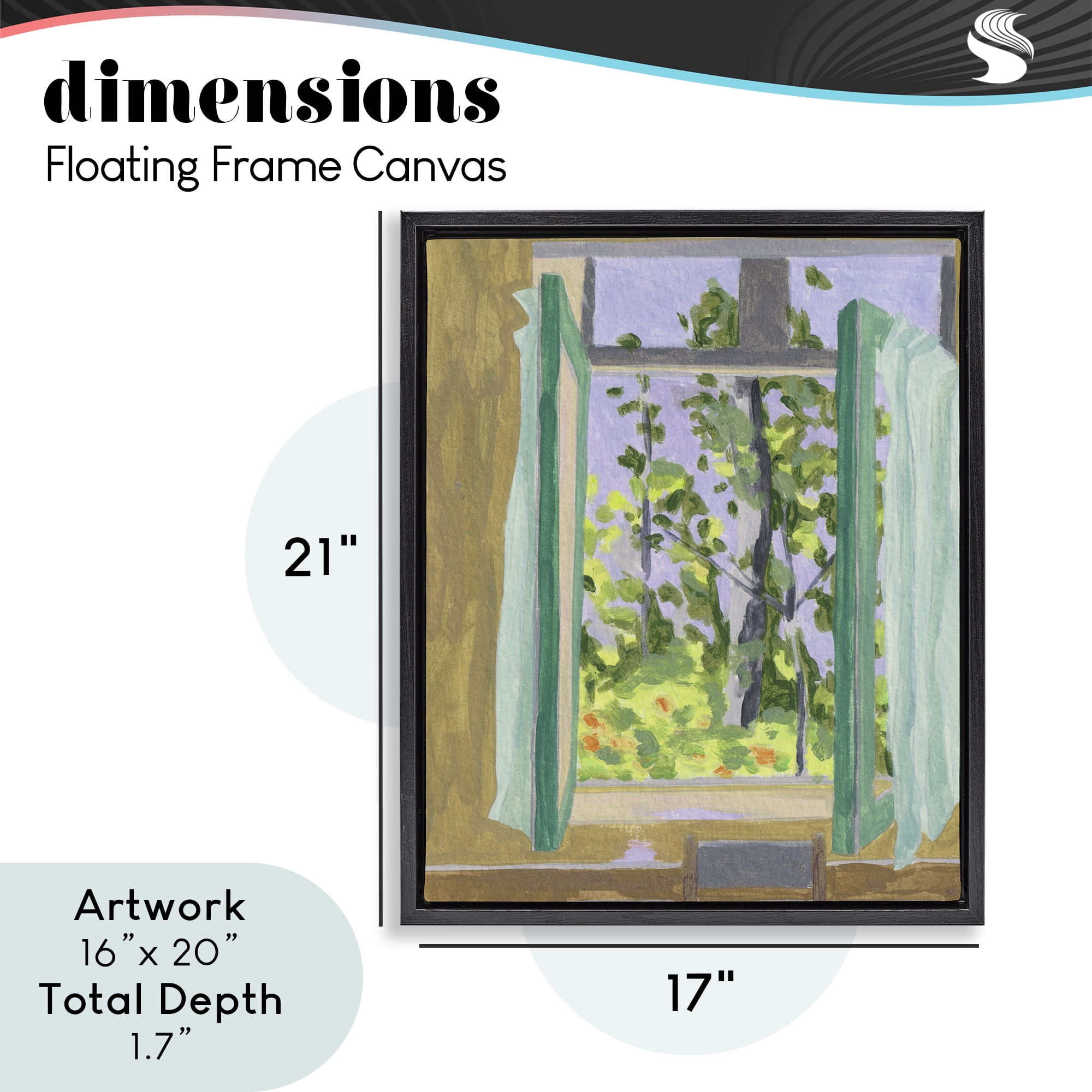 A Seat For Spring Black Framed Floater Canvas Wall Art, design by Melissa Wang