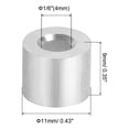 thumbnail image 2 of Unique Bargains 1/6'/4mm Wire Rope Stop Sleeve,Aluminum Crimping Loop Sleeve,Silver, 25 Pack, 2 of 5
