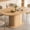 Nature, variant on Buballino Round Expandable Dining Table, Natural Oak Wood Grain, Hidden Tableware Storage, Space Saving Design